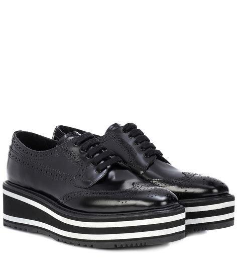 prada womens platform brogues|prada platform shoes women.